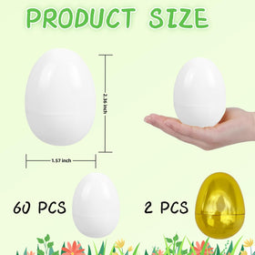 GCQJOQ Easter eggs gold 2 count adds a festive accent to celebrations.
