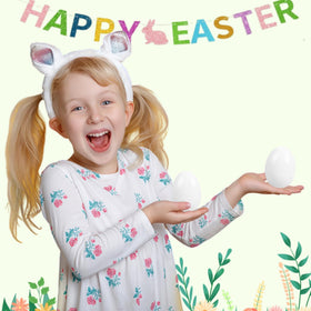 GCQJOQ Easter eggs two-piece design makes filling and closing a breeze.