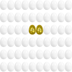 GCQJOQ Easter eggs white bulk 60 count ideal for egg hunts and easy gift filling.
