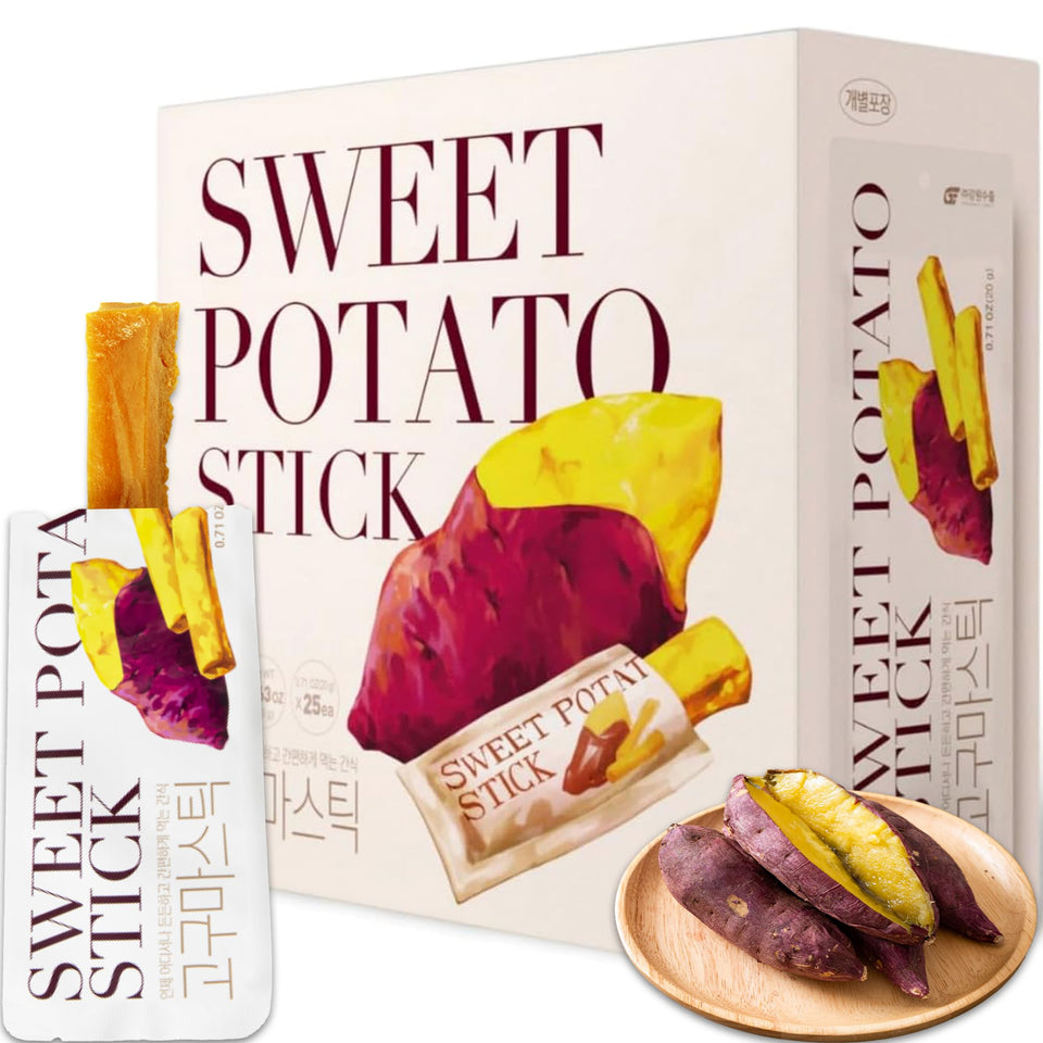 GE Gangwon Export Korean chewy sweet potato snacks front packaging highlighting natural flavor