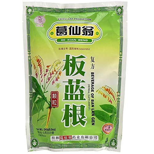 Ge Xian Weng Ban LAN Gen tea bags ready to brew a warm, comforting cup