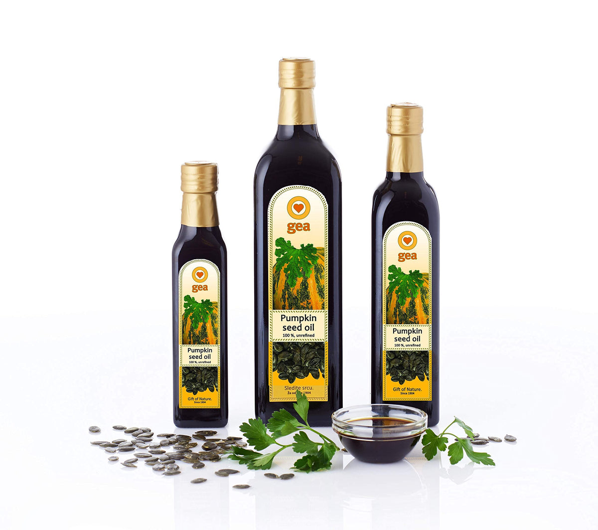 Gea virgin pumpkin seed oil is a versatile cooking oil substitute.