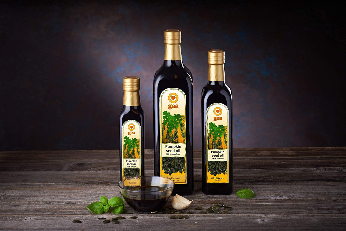 Gea pumpkin seed oil may support sleep routines with calming aroma.