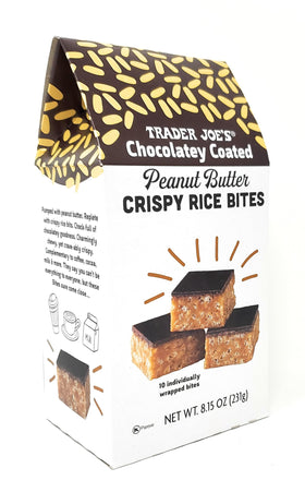 Geakv chocolatey coated peanut butter crispy rice bites two pack front view