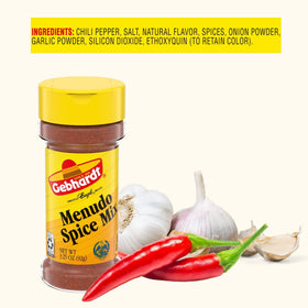 Gebhardt Menudo Spice Mix top view, easy-access cap for quick seasoning.