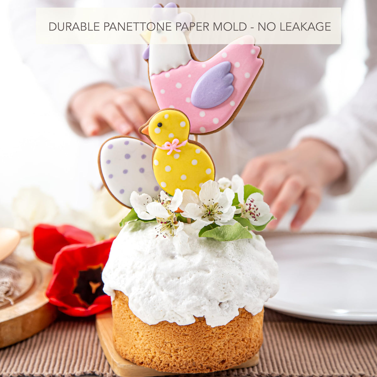 Geborilma panettone mold bake directly; no metal pan required.