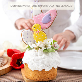 Geborilma panettone mold bake directly; no metal pan required.