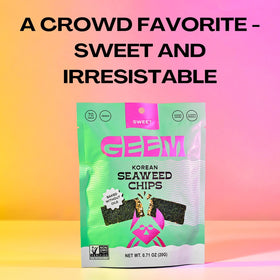 Geem kid-friendly seaweed snack, a tasty afternoon treat.