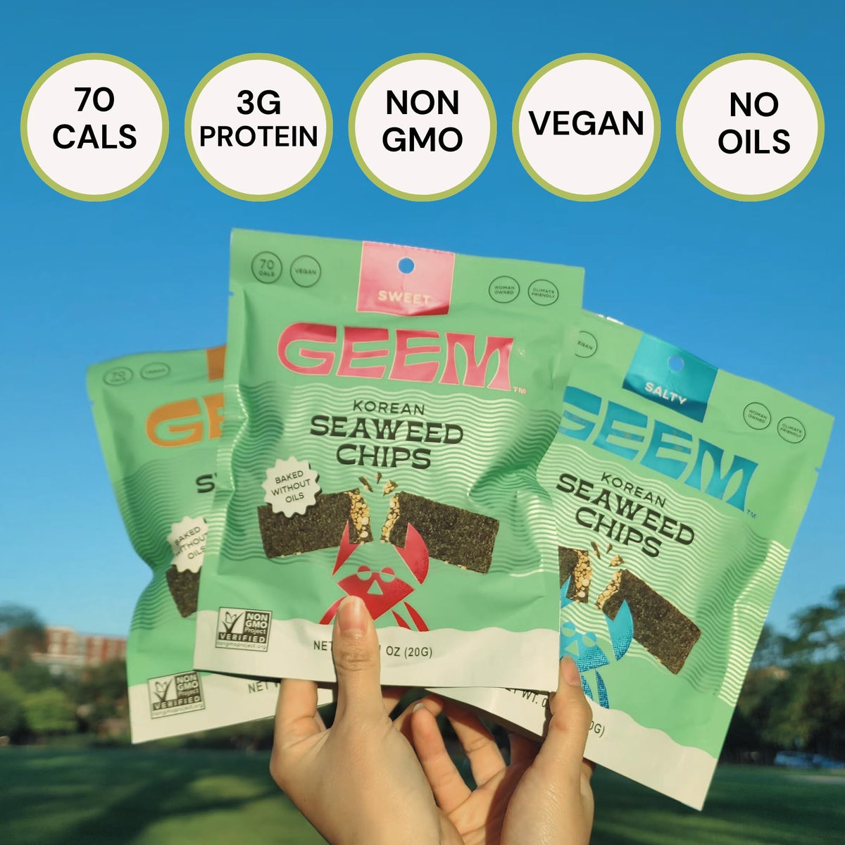 Geem Seaweed Snacks sesame glaze shot highlighting umami flavor