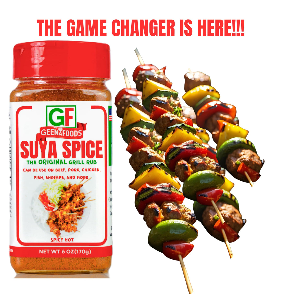 Geenafoods Suya Pepper versatile spice blend for everyday cooking