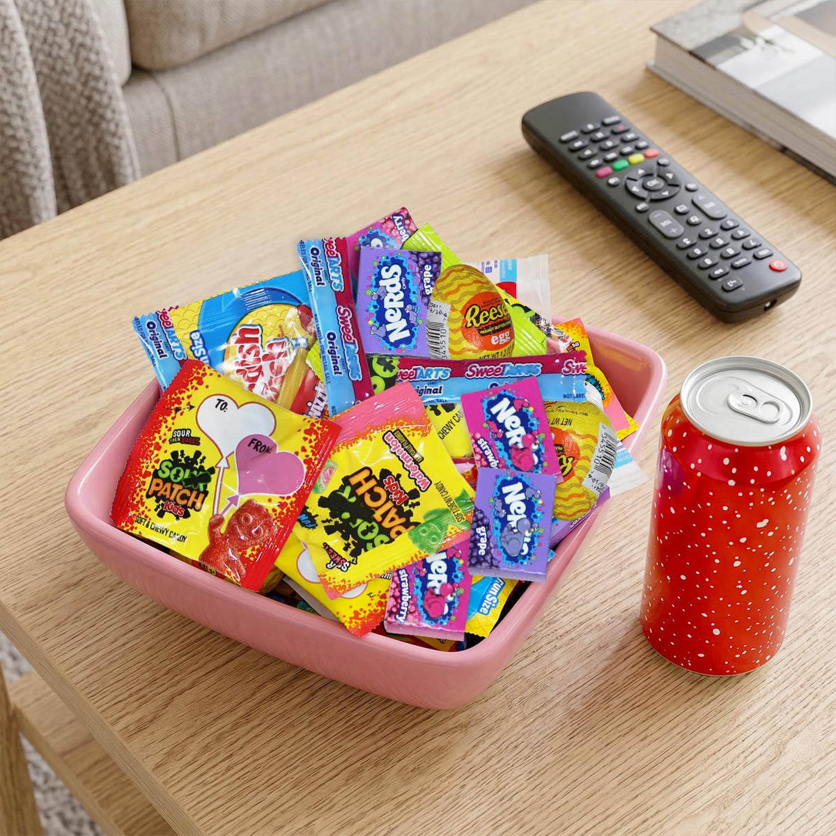 Geeoollah candy buffet display creates a vibrant dessert station.