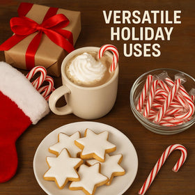 GEEOOLLAH peppermint candy cane as baking topping for desserts and drinks