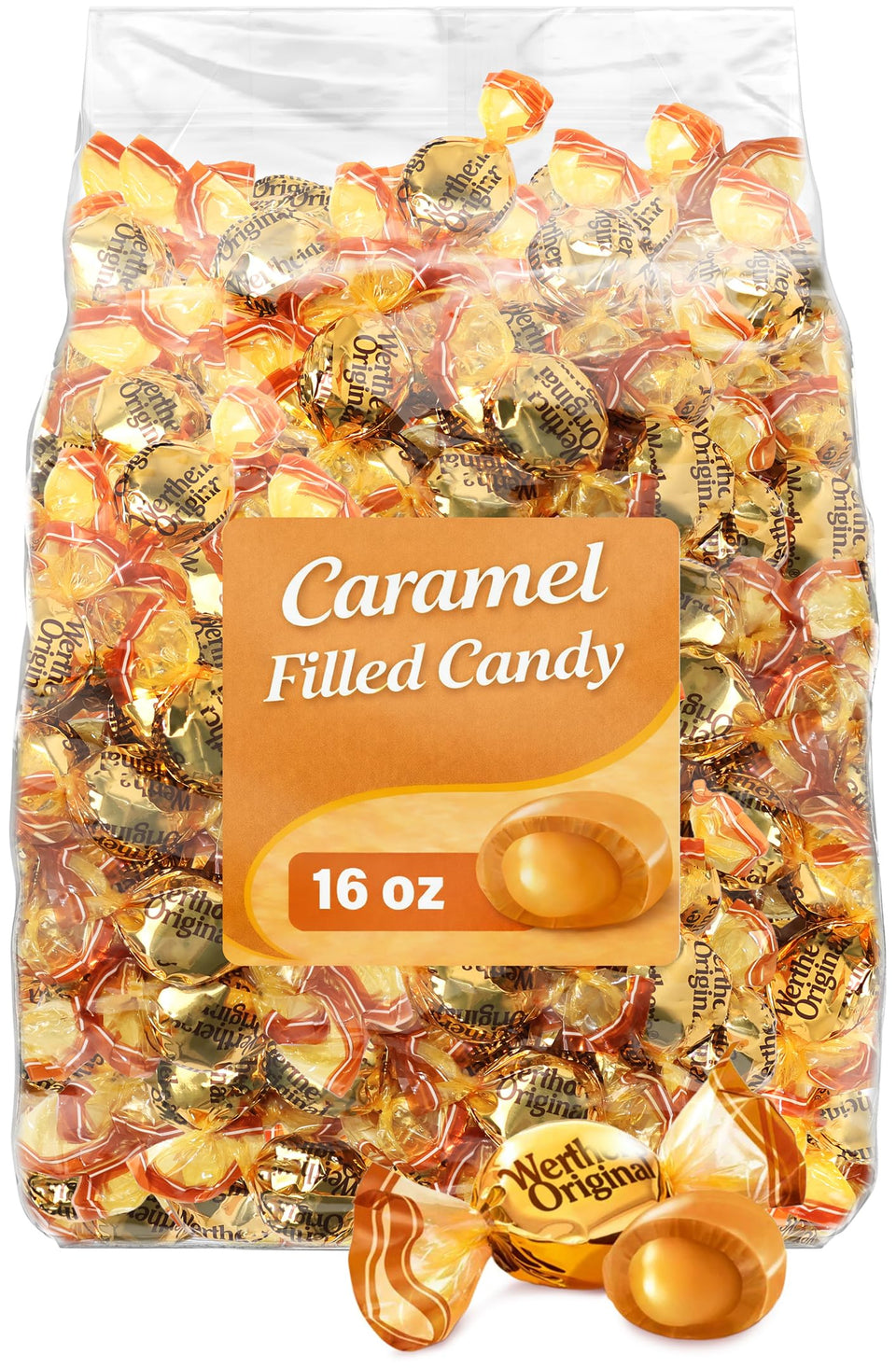 GEEOOLLAH caramel-filled creamy hard candy bulk in a resealable bag for easy sharing.