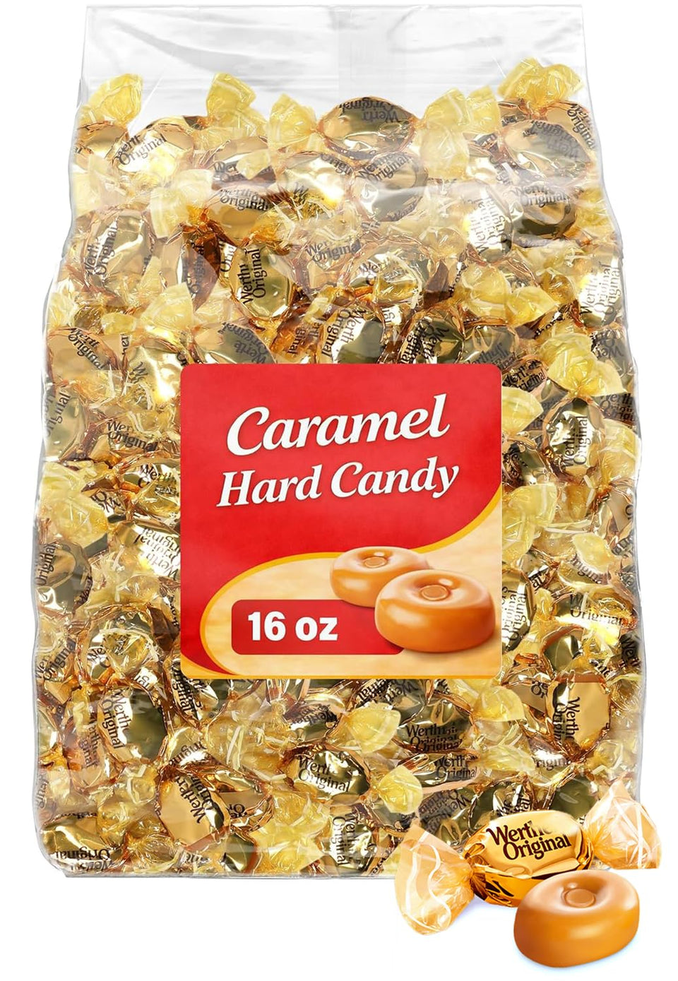 GEEOOLLAH hard caramel candy packaging close-up for convenient on-the-go indulgence.