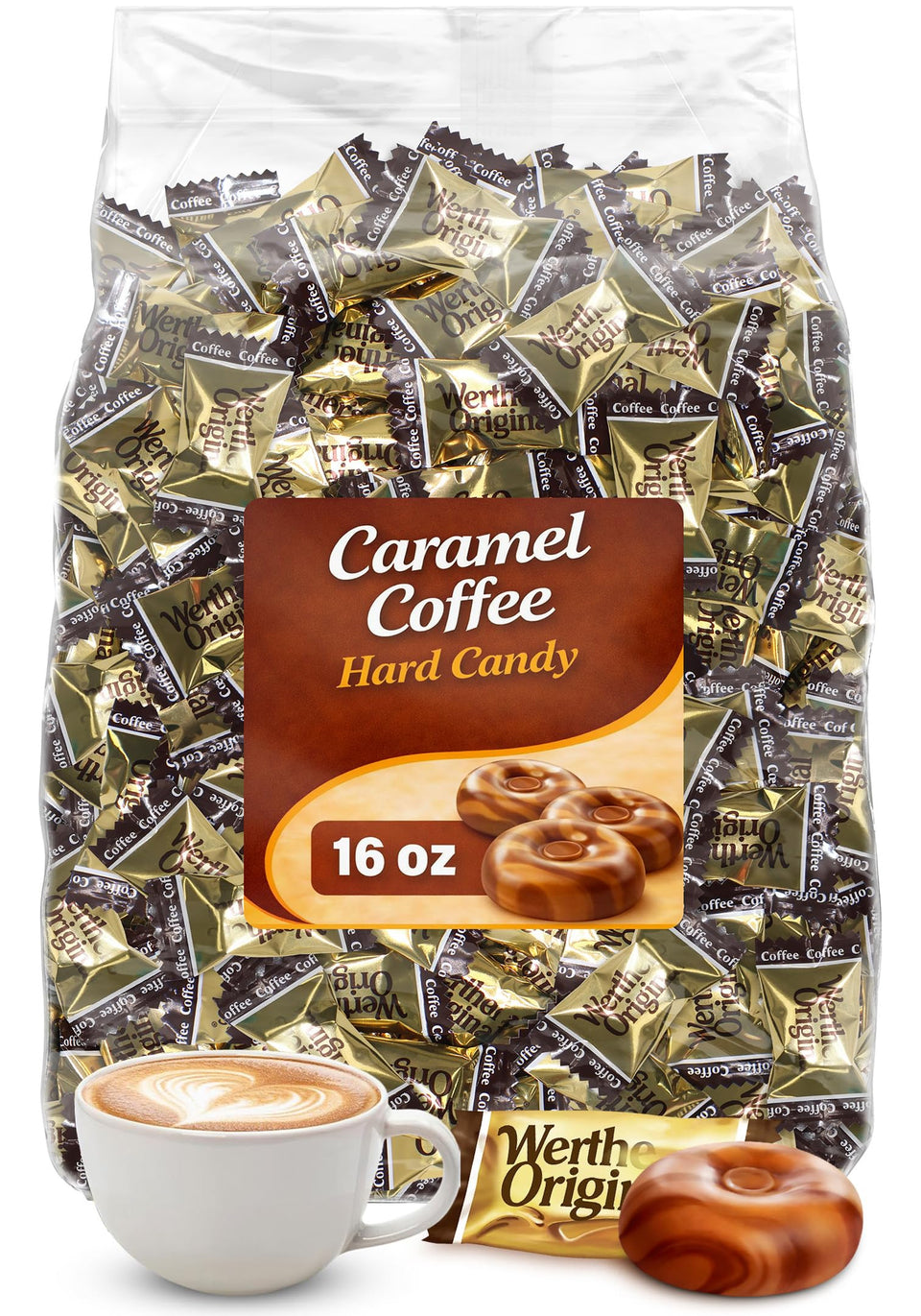 GEEOOLLAH hard caramel coffee candy packaging, ideal for on-the-go snacking.