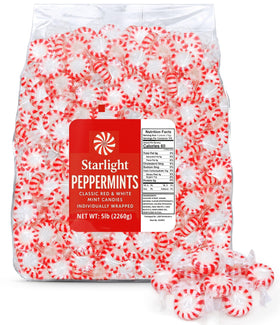 GEEOOLLAH Starlight candies bulk pack with red-white swirls, ideal for party bowls and sharing
