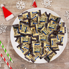 GEEOOLLAH Werther's coffee caramel candy mid-bite shows creamy texture.