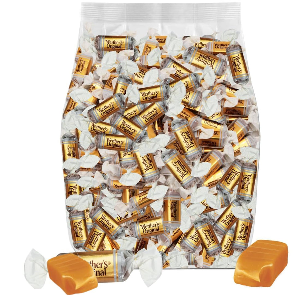 GEEOOLLAH Werther’s Original 1lb bag ready for sharing and gifting.