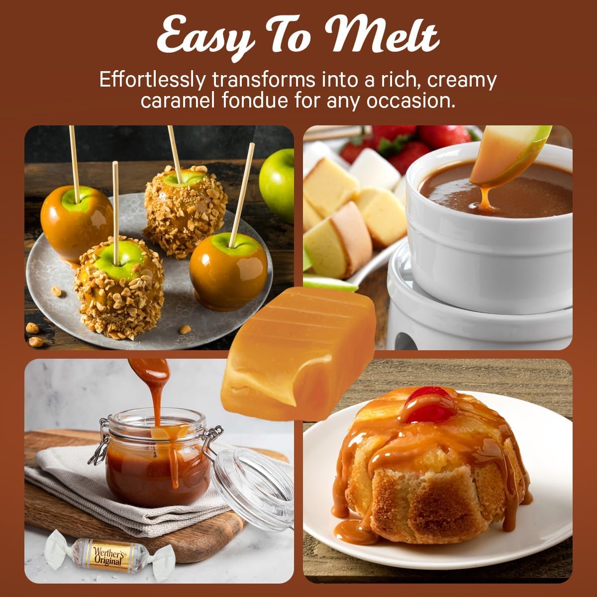 GEEOOLLAH Werther’s Original chewy caramel bites melt in the mouth.