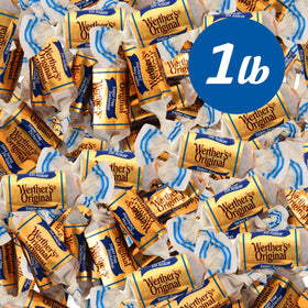 GEEOOLLAH Werther’s sugarfree caramel closeup reveals creamy, melt-in-mouth texture.