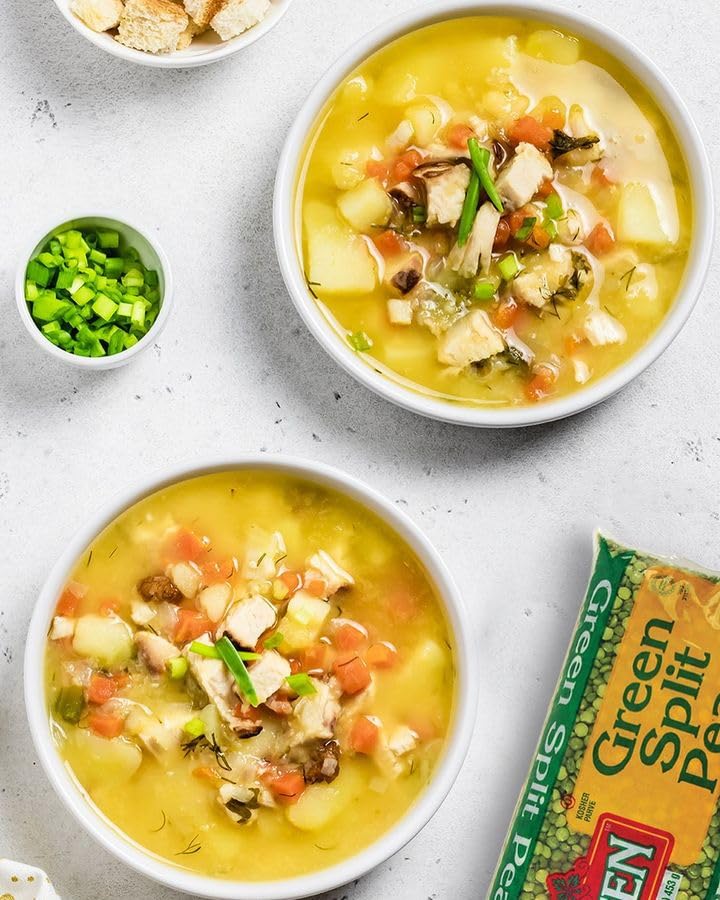 Gefen green split peas cooked dish ready to serve