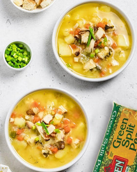 Gefen green split peas cooked dish ready to serve