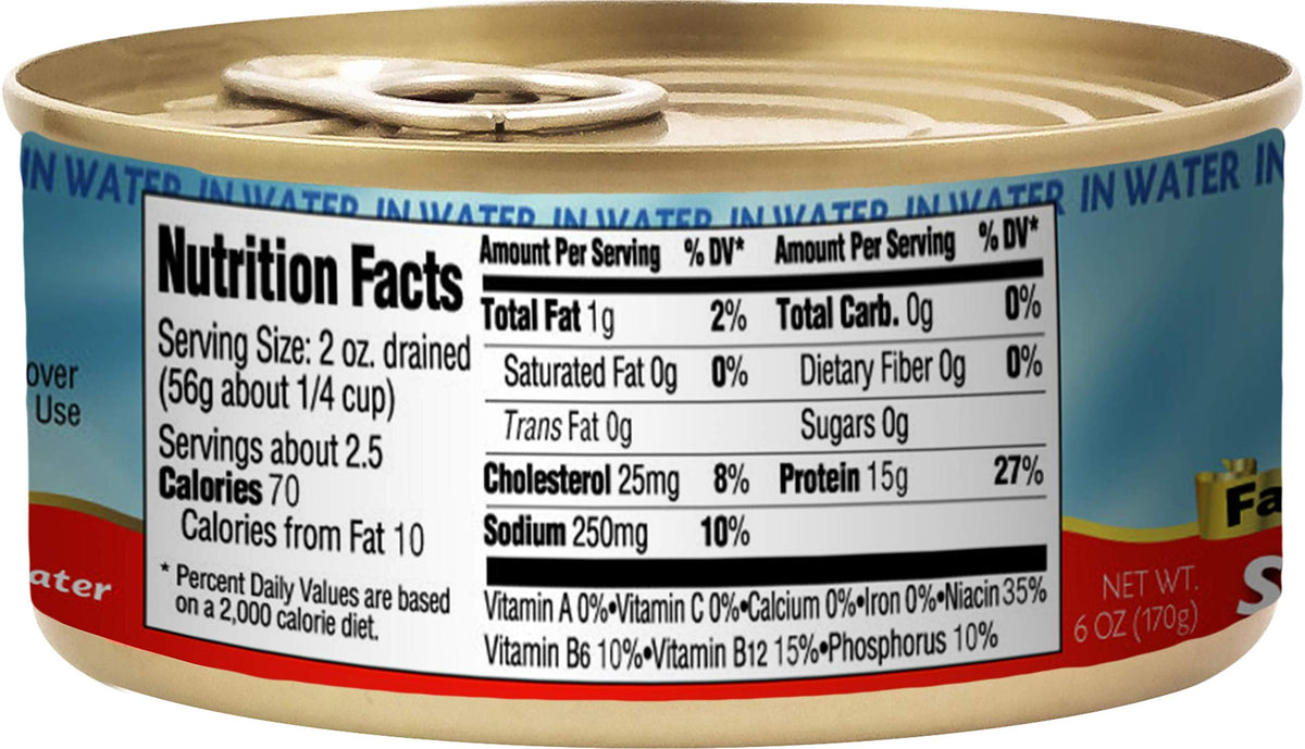 Gefen albacore tuna in water pull-tab can for quick, protein-packed meals.