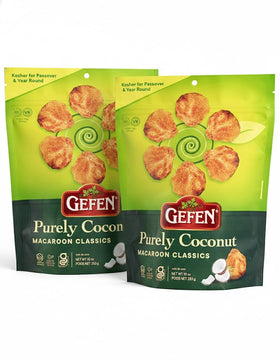 Gefen Coconut Macaroons two-pack, ideal for quick on-the-go snacking.