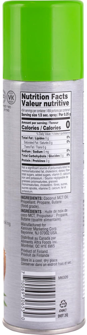 Gefen coconut oil cooking spray non-stick action ideal for grilling and sautéing.