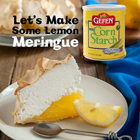 Gefen corn starch two-pack display highlighting convenient, all-natural thickener for sauces and gravies.
