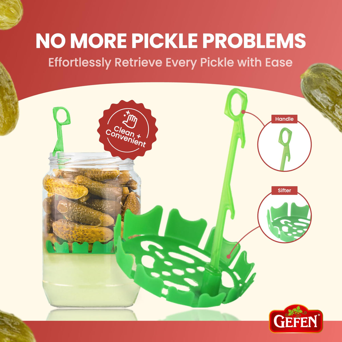 Gefen cornichon gherkins crisp texture for sandwiches
