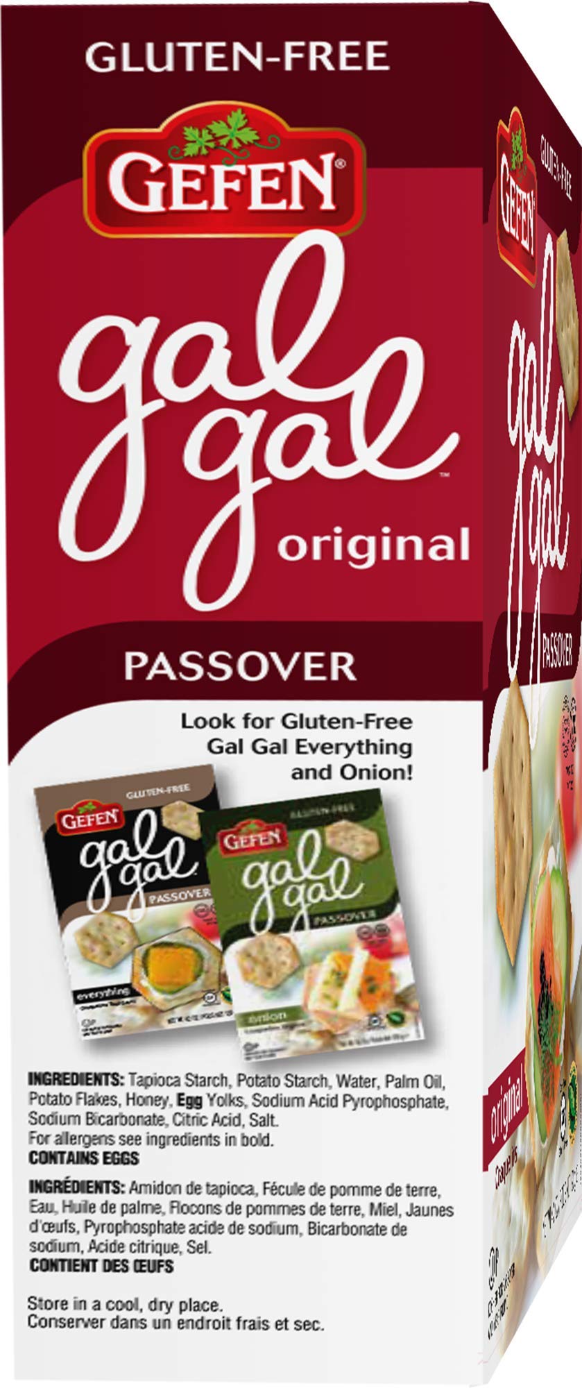 Gefen Gal Gal crackers snack closeup, crispy, low-fat option for light nibbling.