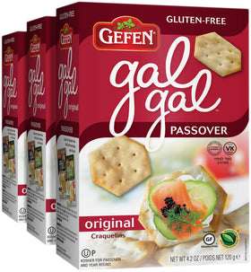 Gefen Gal Gal crackers pack front, versatile snack for dips and soups.