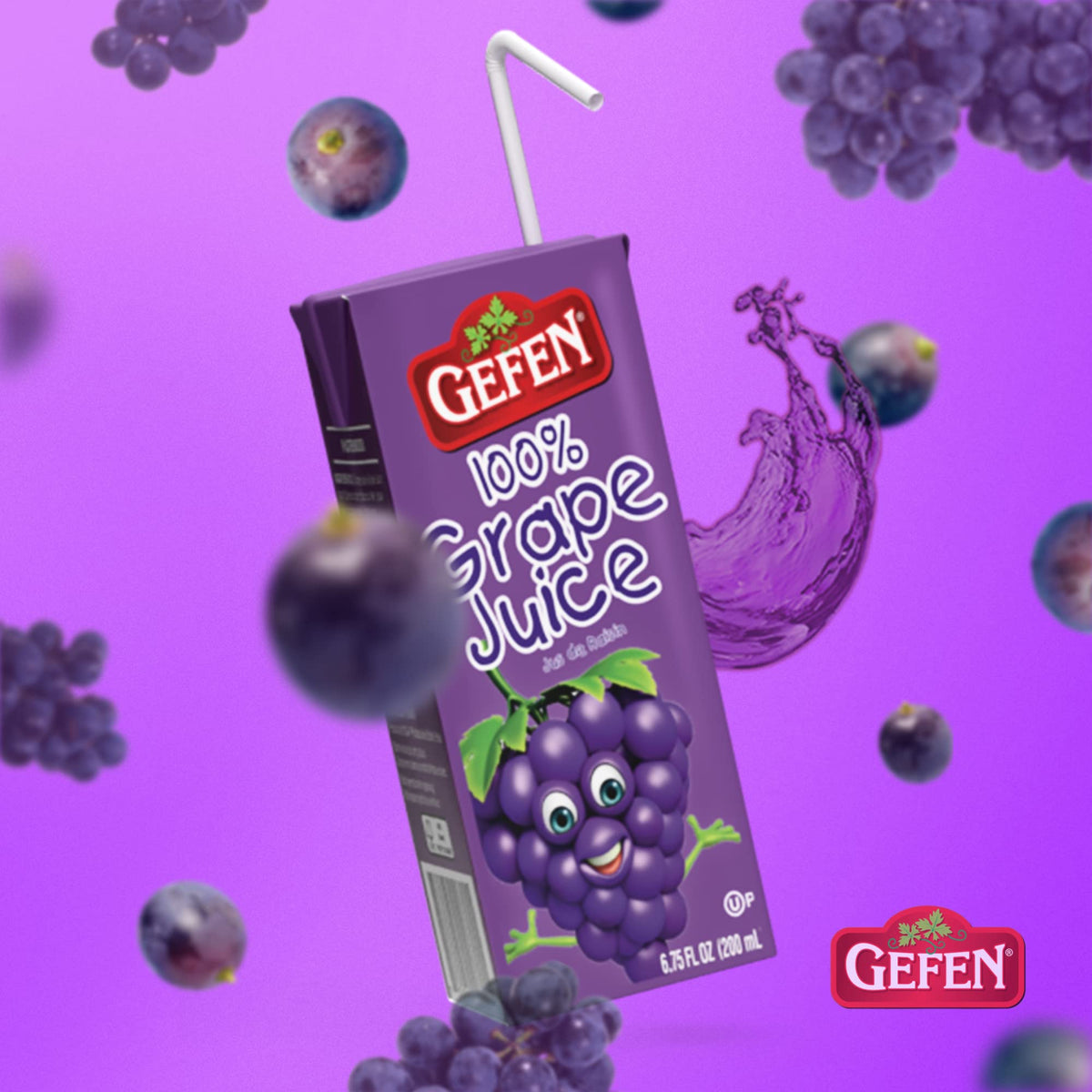 Gefen juice box with straw for easy sipping anywhere