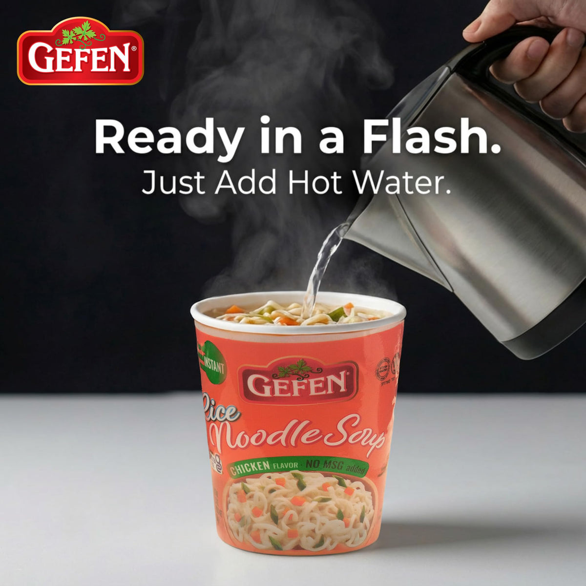 Gefen kosher-certified cup suitable for year-round use.