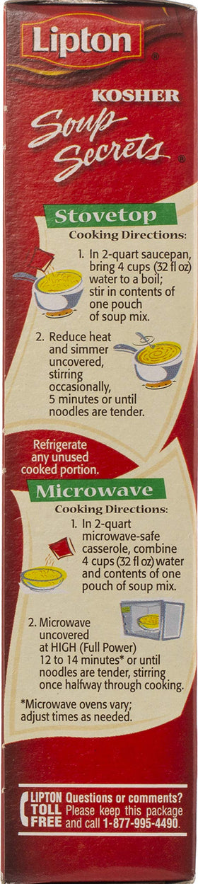 Gefen Lipton Soup Secrets Noodle Soup ingredients support quick meals