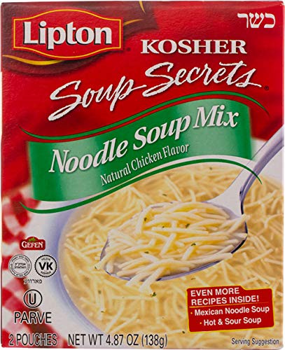 Gefen Lipton Soup Secrets packaging displays 12-pack for pantry storage