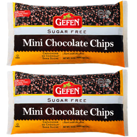Gefen Mini Chocolate Chips pack front, ideal for dairy-free desserts.