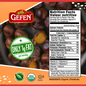 Gefen Organic Chestnuts – premium quality for holiday meals and year-round use.