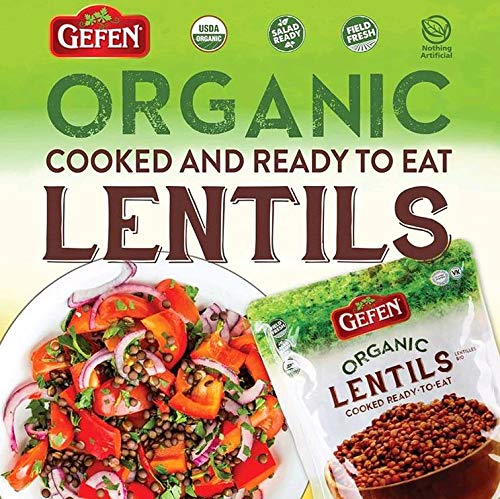 Gefen organic lentils salad boost offers versatile topping for salads and bowls.