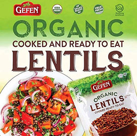 Gefen organic lentils salad boost offers versatile topping for salads and bowls.