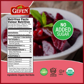 Gefen Organic Red Beets in a 3-pack for pantry convenience.