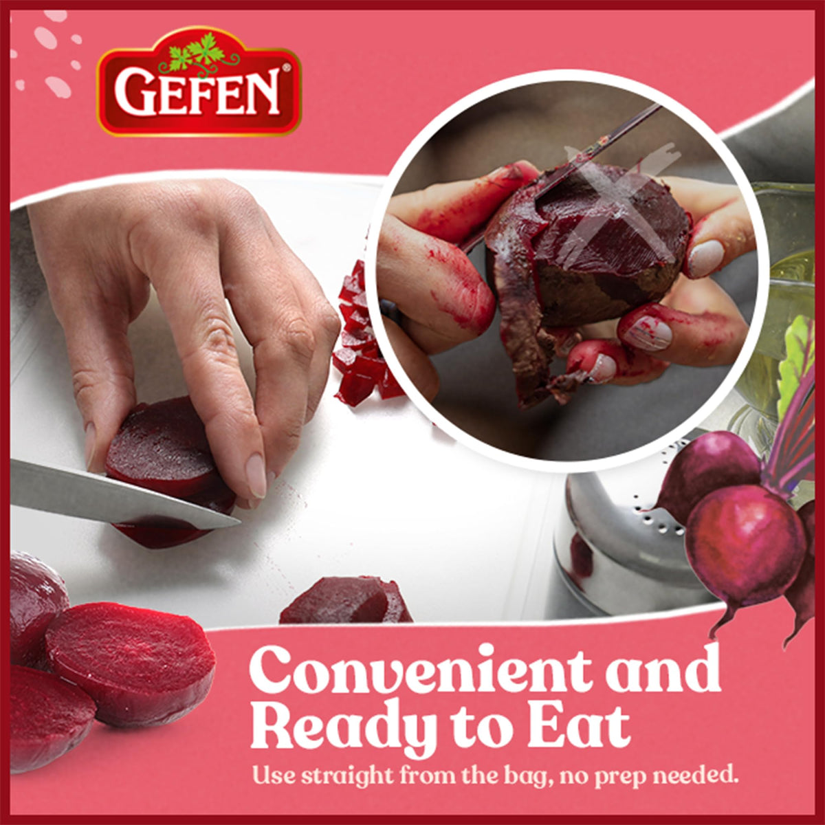 Gefen Beets ready to eat straight out of the bag.