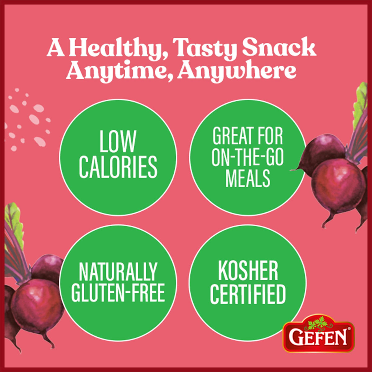 Gefen Organic Red Beets tender texture for quick meals.