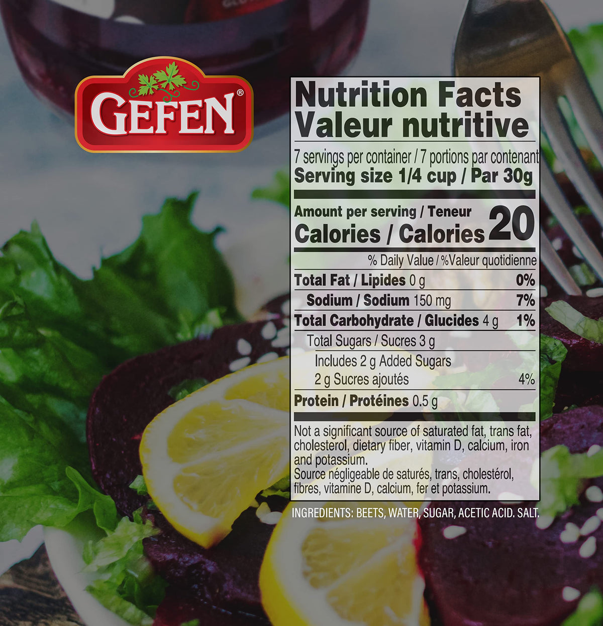 Gefen pickled beets used as a sandwich topping for vibrant flavor