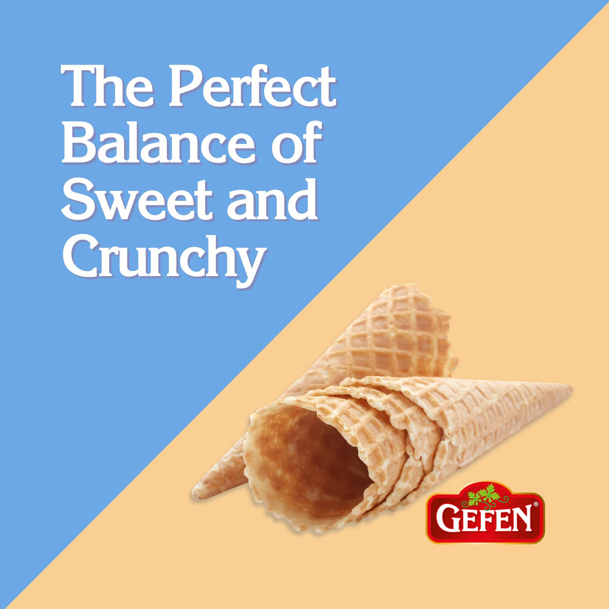 Gefen Sugar Cones with chocolate dip and toppings for customization.