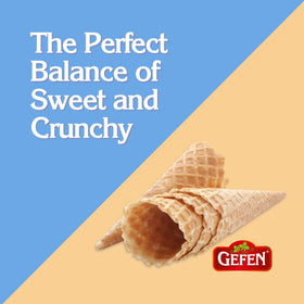 Gefen Sugar Cones with chocolate dip and toppings for customization.