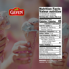 Gefen Sugar Cones are certified kosher year-round.