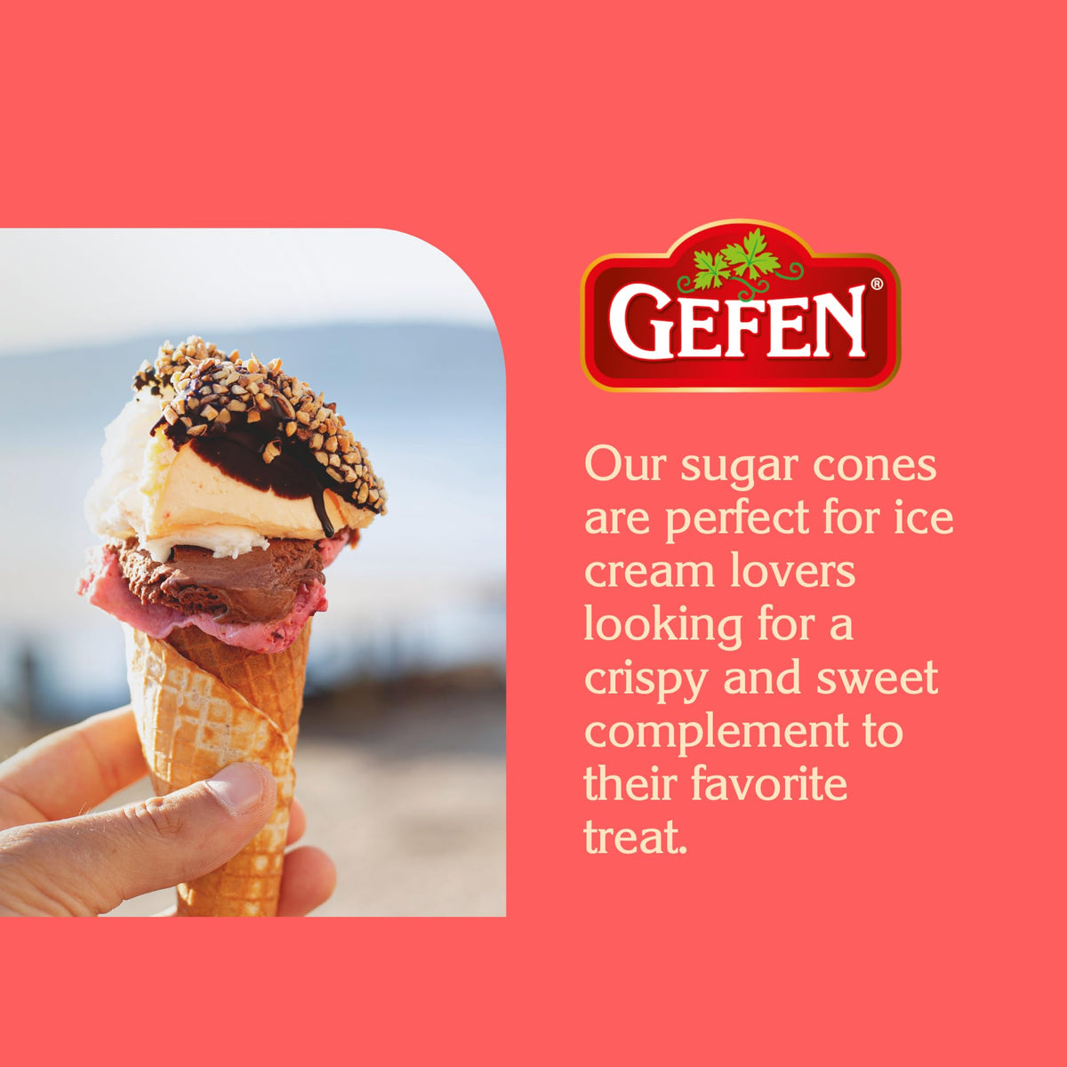 Gefen Sugar Cones on a festive party setup for crowds.