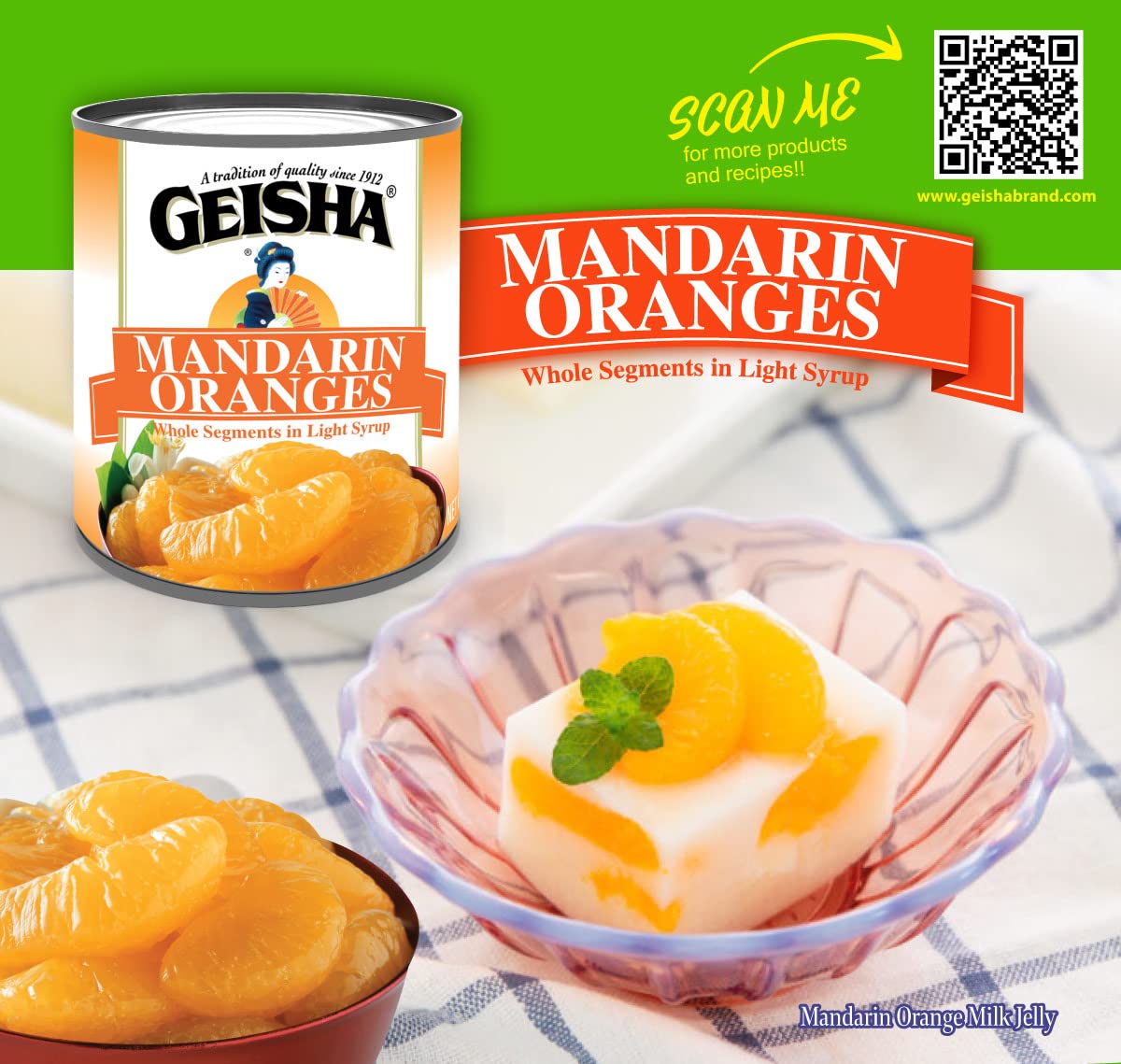 GEISHA Mandarin Oranges kosher and gluten-free, suitable for dietary needs.